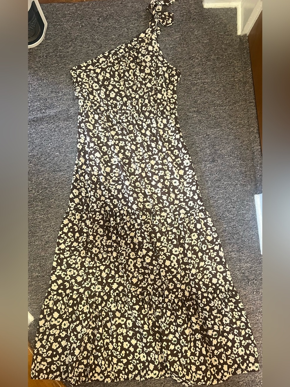 Floral One- Shoulder Maxi Dress - Picture 1 of 2